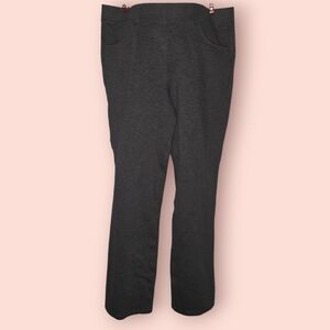 Quince Ultra-Stretch Ponte Office Work Pants Straight Leg 4-Pocket Size M Petite